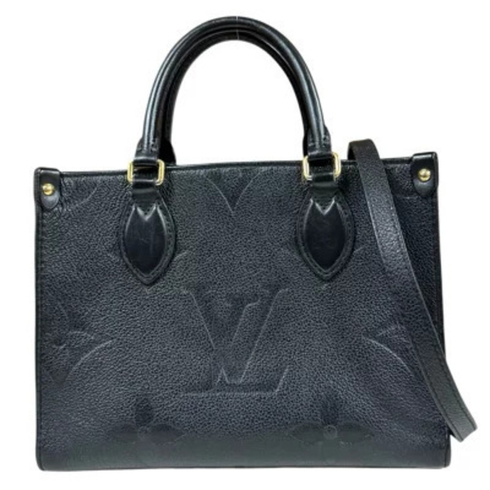 Louis Vuitton On The Go Monogram Empreinte Shoulder Bag Black